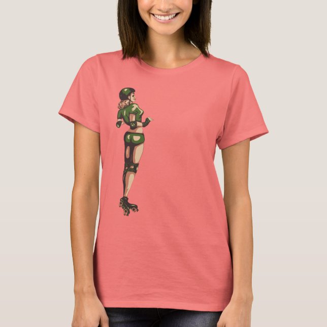 Rollergirl T Tee Shirt (Framsida)