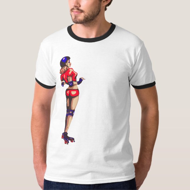 Rollergirl utslagsplats tee shirt (Framsida)