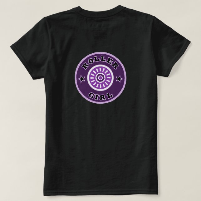 Rollerskate flickaT-tröja T Shirt (Design baksida)