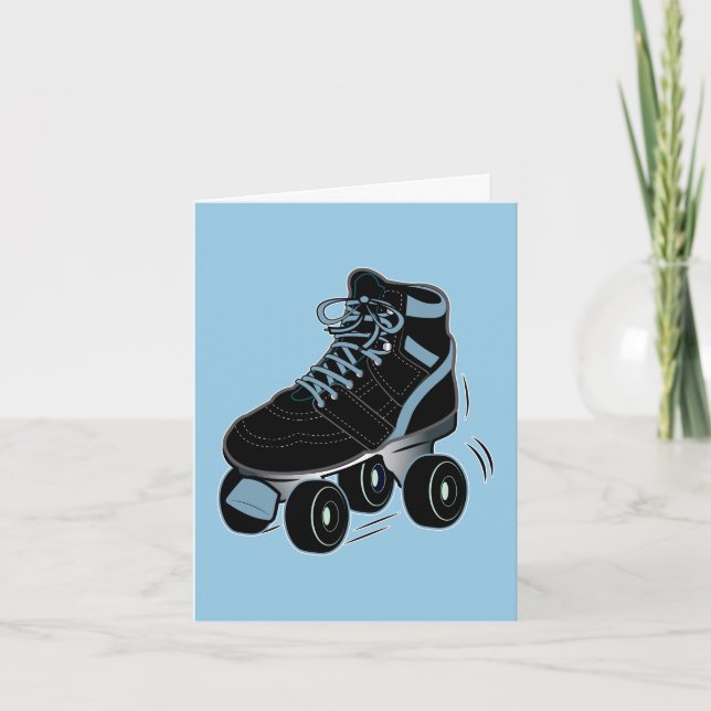 Rollerskate tack för kommande som festar, och gåva kort (Framsida)