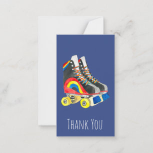 Rollerskates retro åttties art anteckningskort