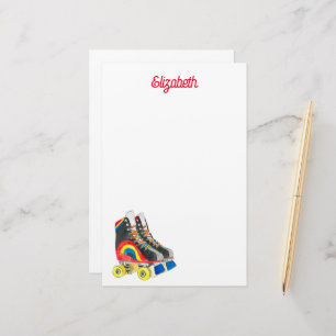 Rollerskates retro åttties art brevpapper