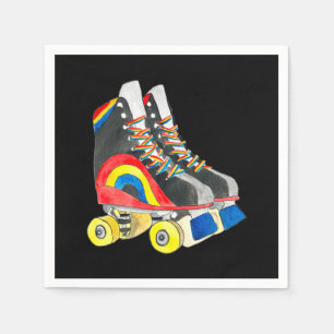 Rollerskates retro åttties art pappersservett