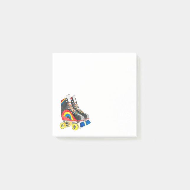 Rollerskates retro åttties art post-it block (Framsida)