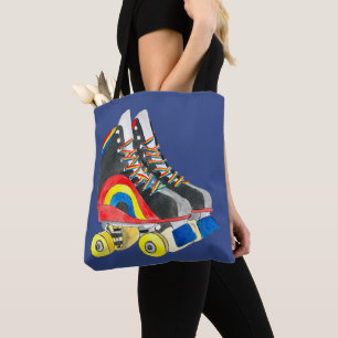 Rollerskates retro åttties art tygkasse