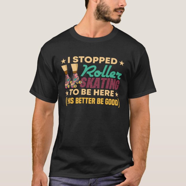 Rollerskating 80s Roller Disco Roller Skate T Shirt (Framsida)