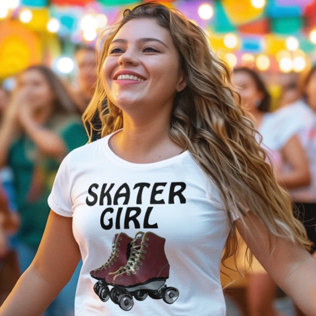 Rollerskating dam T-shirts, SKATER GIRL T Shirt (Skapare uppladdad)