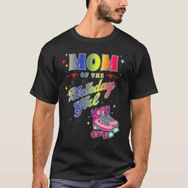 Rollerskating Inline Skates Roller 70s Party Mamma T Shirt (Framsida)