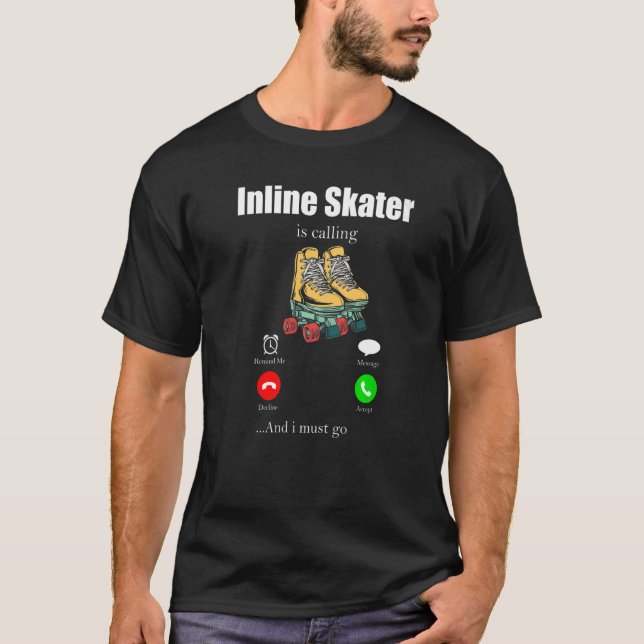 Rollerskating Inline Skates Roller 70s Party Vinta T Shirt (Framsida)