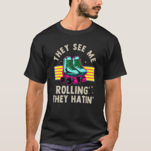 Rollerskating Inline Skates Roller 70s Party Vinta T Shirt