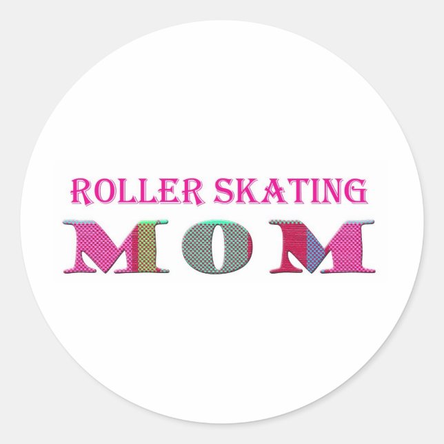 RollerSkatingMamma Runt Klistermärke (Framsida)