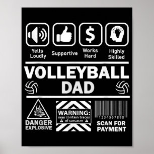 Rolleyballpappa Roliga Innehåll Sport Pappa Poster