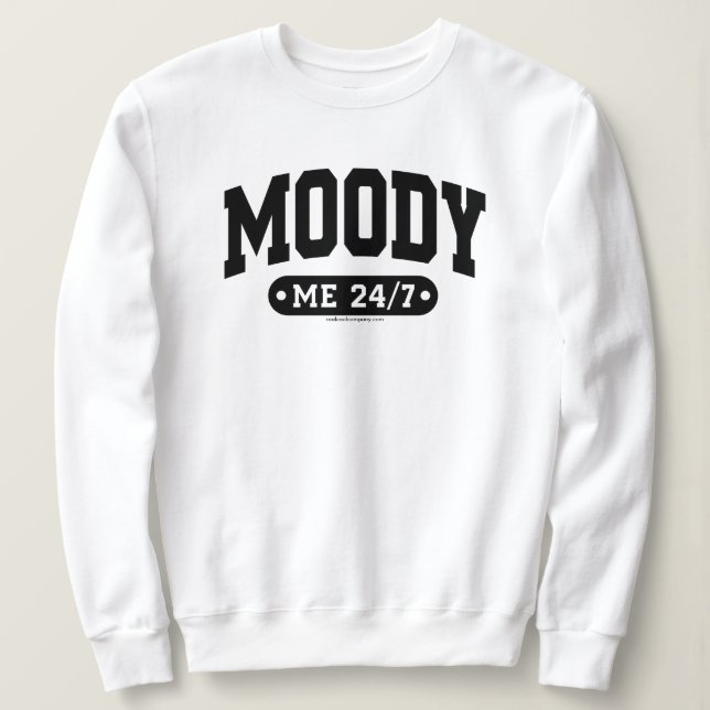 Rollig attityd sweatshirt – Sarksatisk och kvick T Shirt (Design framsida)