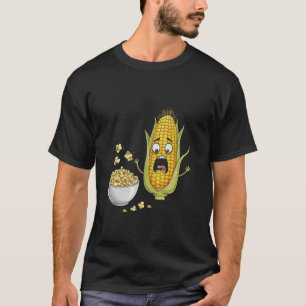 Rollig Majs Grönsak Popcorn Humor Konst Design T Shirt