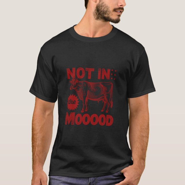 rollig sarkastisk djur ironisk ko design t shirt (Framsida)