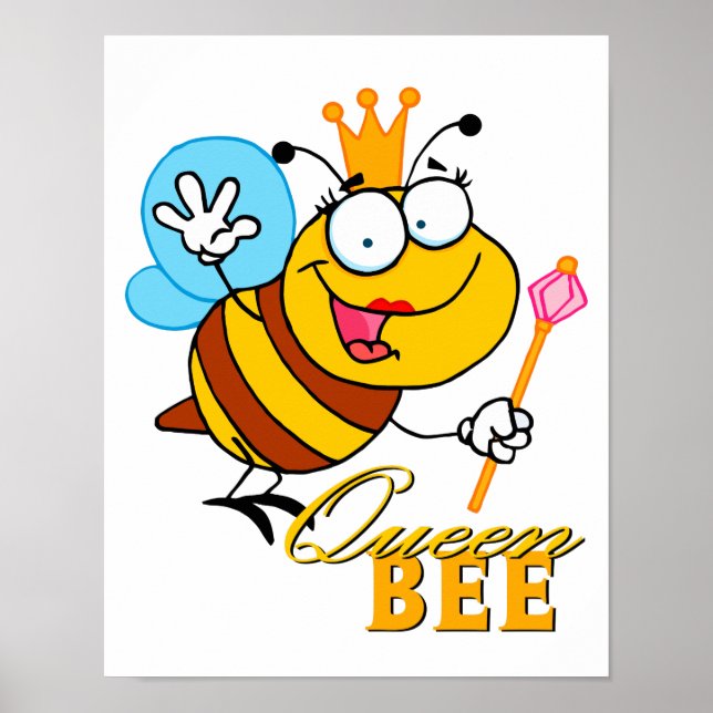 rollig seriefigur drottningbin med text poster (Framsidan)
