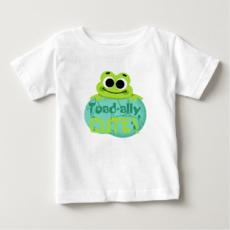 Rollig "Toad-ally söt" grodillustration t-shirt