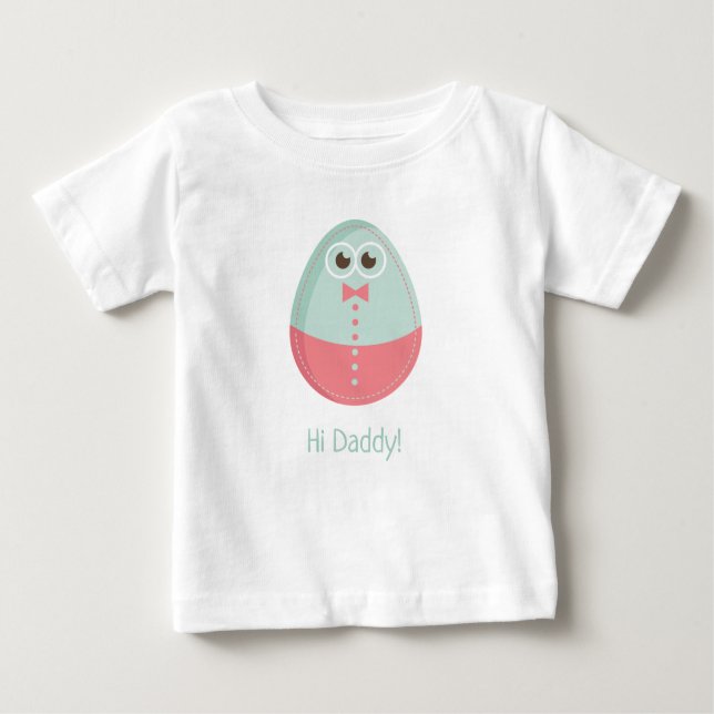 Rolligt Ägg Hej Pappa T Shirt (Framsida)
