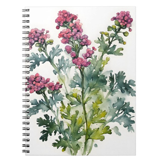 Röllika - Akvarellblommor Anteckningsbok (Framsidan)
