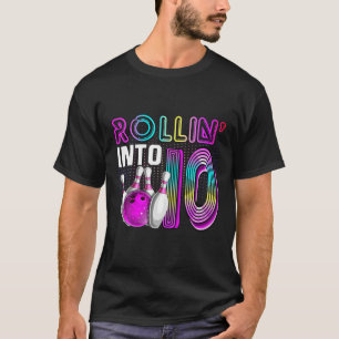 Rollin i 10 Bowling Födelsedagsfest 10Th Birthda T Shirt