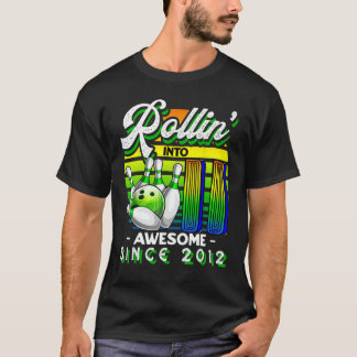 Rollin i 11 Fantastisk 2012 Retro Bowling 11:e Bi T Shirt
