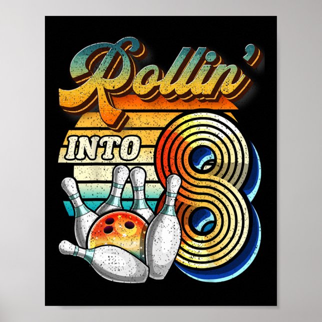 Rollin i 8 Födelsedagsfest 8 Födelsedag Poster (Framsidan)