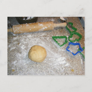 Rollin i Dough Cookie Baking Foodie Food Postcard Vykort