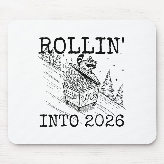 Rollin’ Into 2026 Raccoon Funny New Year Raccoon T Musmatta (Framsidan)