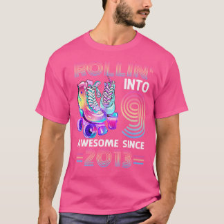 Rollin' Into 9 Awesome 2013 Roller Skating 9Th Bir T Shirt