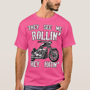 Rollin' Renegade Ride Attitude Funny Motorcykel T Shirt