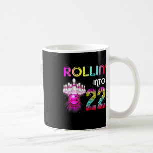 Rollin till 22 Bowling Födelsedagsfest 22nd Birthd Kaffemugg