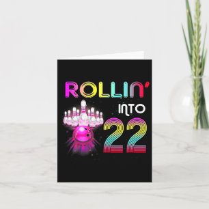 Rollin till 22 Bowling Födelsedagsfest 22nd Birthd Kort
