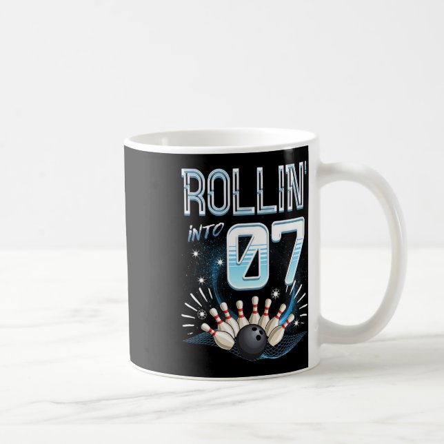 Rollin to 7 Bowling Birthday 7:e Bowlareare Bday P Kaffemugg (Höger)