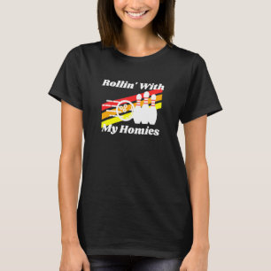 Rollin with my Homies Bowling Retro T Shirt