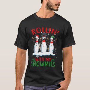 Rollin with My Snowmies Bowling Crew T Shirt