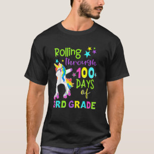 Rolling 100 Day of School Pre K 1:e tredje Grad T Shirt