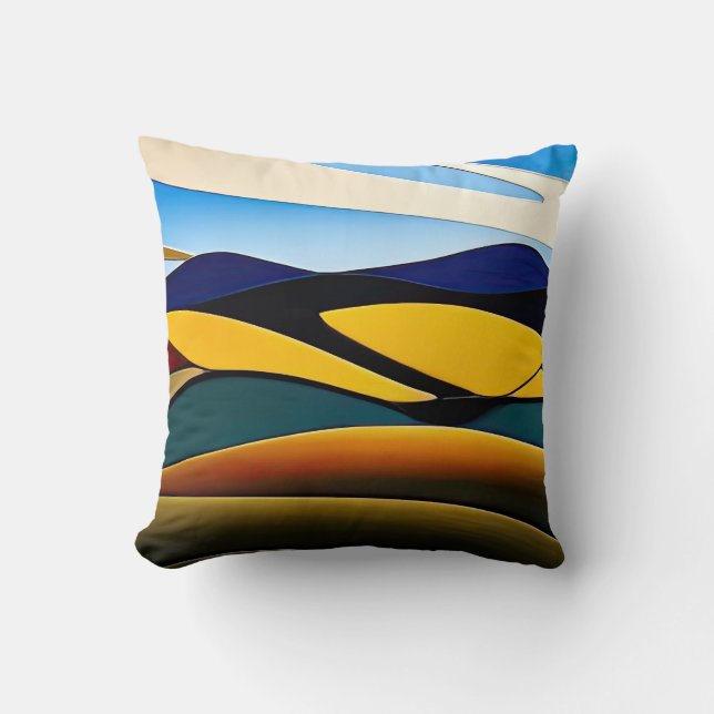 Rolling Backe of California Minimalist liggande Kudde (Framsida)