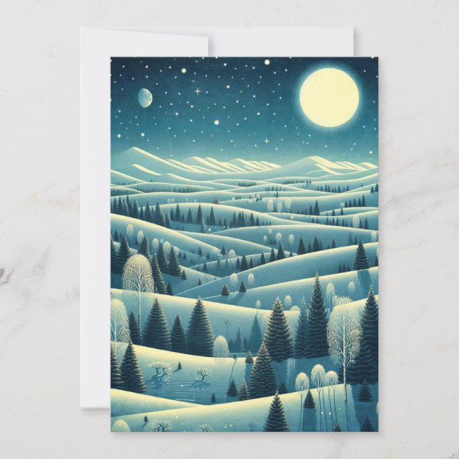 Rolling Backe of Winter Julkort (Framsida)