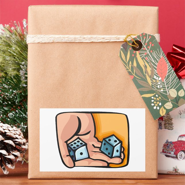 Rolling Dice Rektangulärt Klistermärke (Skapare uppladdad)