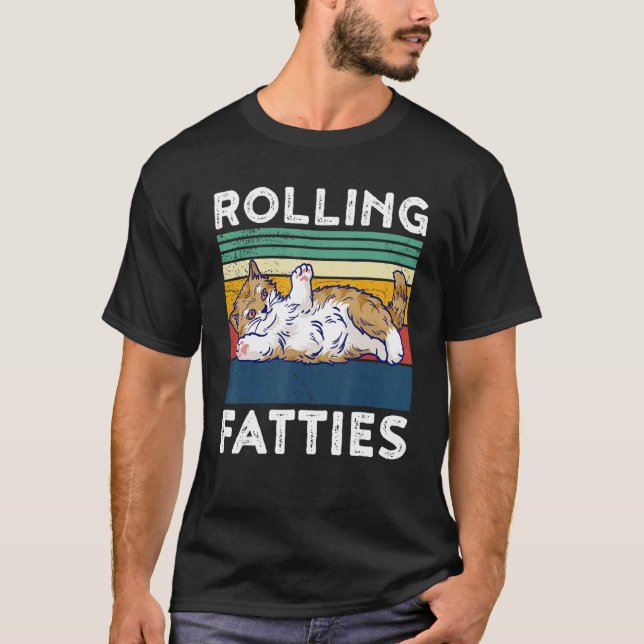 Rolling Fatties Ca Cat T Shirt (Framsida)