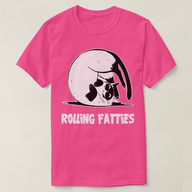 Rolling Fatties Cat Funny Cat Lover Outfit Cat Pap T Shirt (Design framsida)