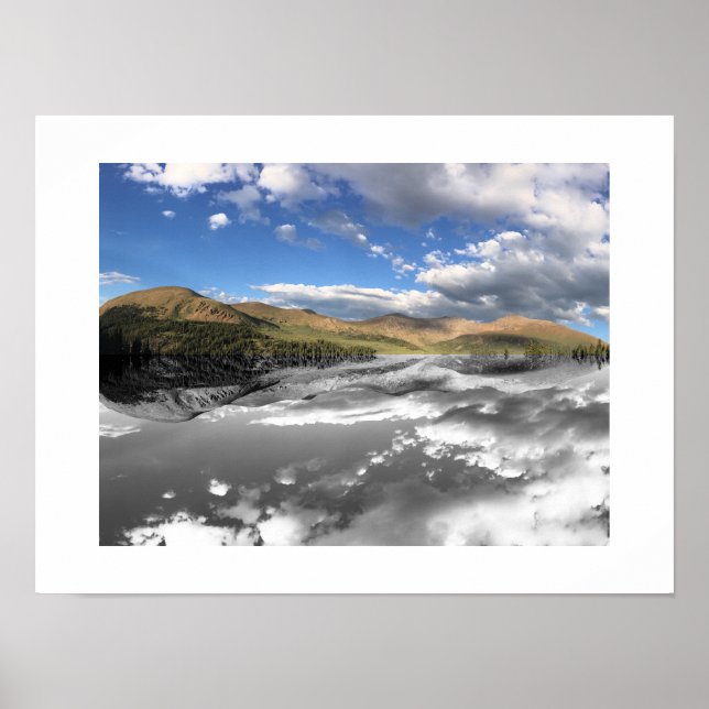 Rolling Hills Colorado Reflection Photography Poster (Framsidan)
