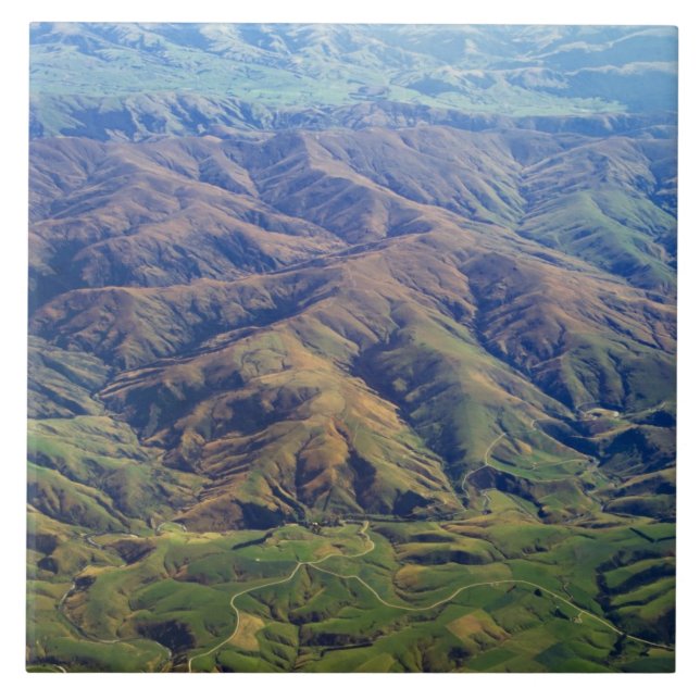 Rolling Hills i den Southland regionen av Kakelplatta (Framsidan)
