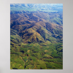 Rolling Hills i den Southland regionen av Poster