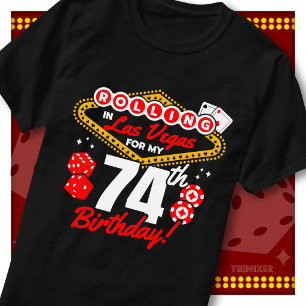 Rolling In Las Vegas 74-årsfirande Casinofest T Shirt