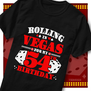 Rolling In Vegas 54-års Casino Tärningsparty T Shirt