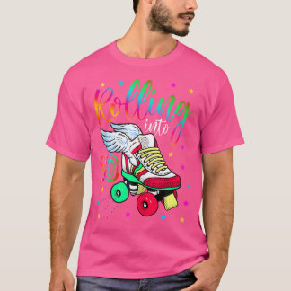 Rolling Into 10 Cool 10Th Birthday Roller Skating T Shirt