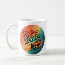 Rolling Into 2026 Retro Skate Mug Kaffemugg