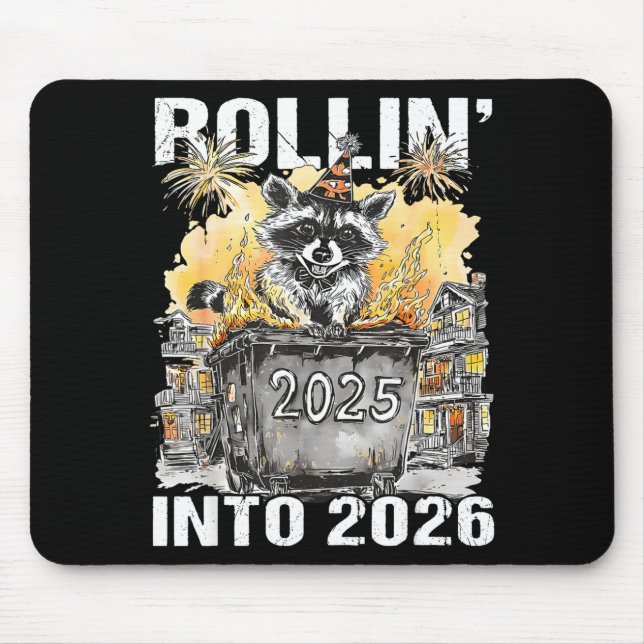 Rolling Into 2026 Trash Racoon Funny New Years Eve Musmatta (Framsidan)
