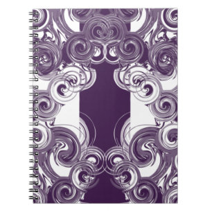 Rolling Lila Digital Art Doodles Cover Anteckningsbok